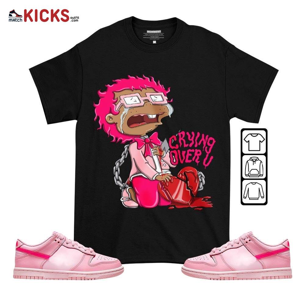 Crying Chuckie Sneaker Shirt Match Low Triple Pink, Dunk Low Triple Pink MKO T-Shirt
