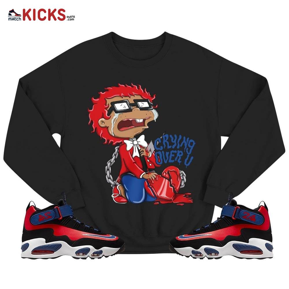 Crying Chuckie Sneaker Shirt Match Max 1 Navy Red Black, Air Griffey Max 1 Black Red Navy Blue MKO T-Shirt Crying Chuckie Sneaker Shirt Match Max 1 Navy Red Black, Air Griffey Max 1 Black Red Navy Blue MKO T-Shirt