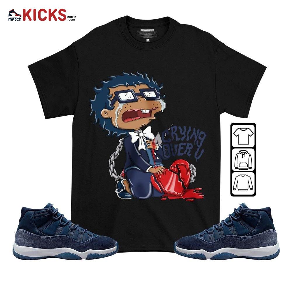 Crying Chuckie Sneaker Shirt Match Midnight Navy 11s, Jordan 11 Retro Midnight Navy MKO T-Shirt