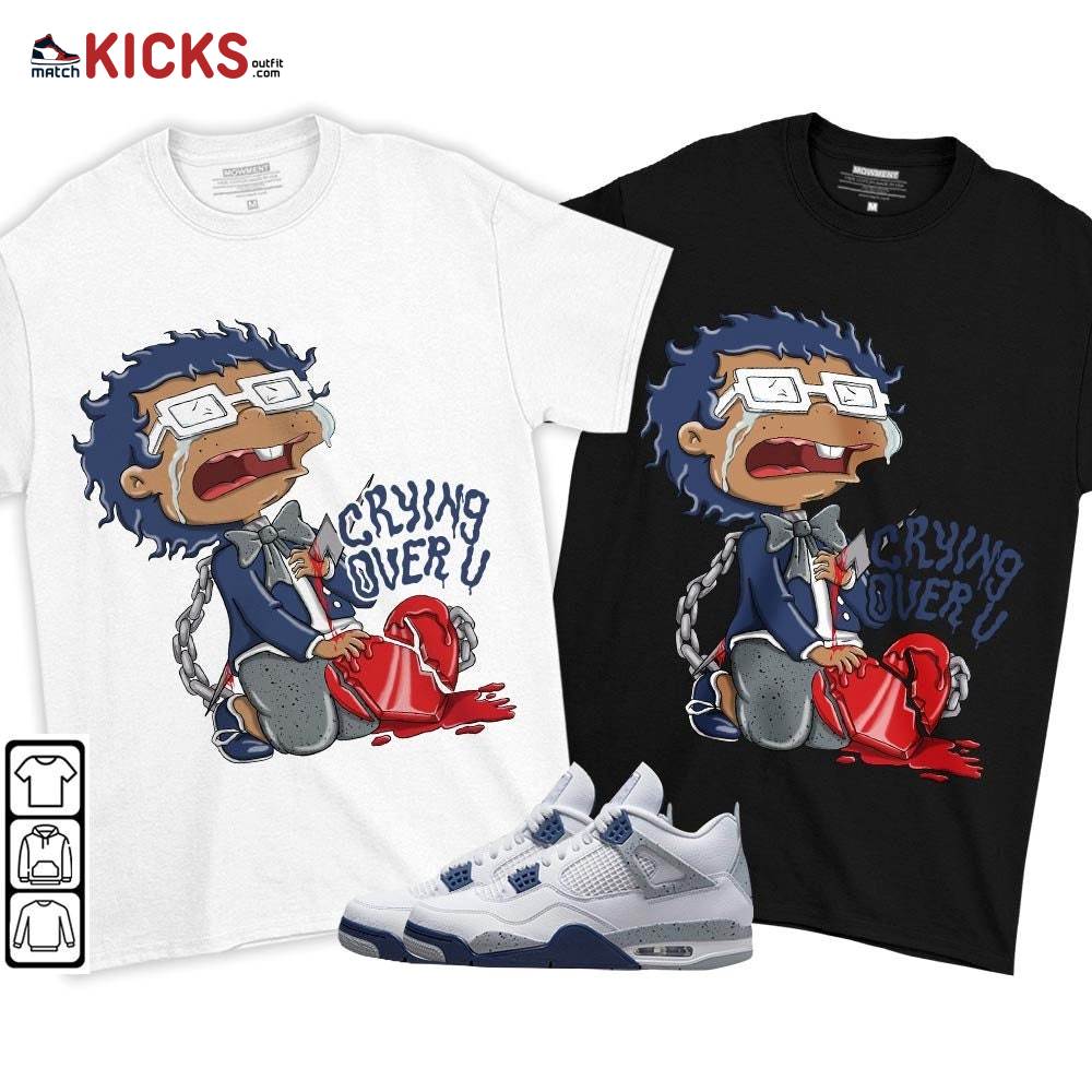 Crying Chuckie Sneaker Shirt Match Midnight Navy 4s, Jordan 4 Retro Midnight Navy MKO T-Shirt Crying Chuckie Sneaker Shirt Match Midnight Navy 4s, Jordan 4 Retro Midnight Navy MKO T-Shirt