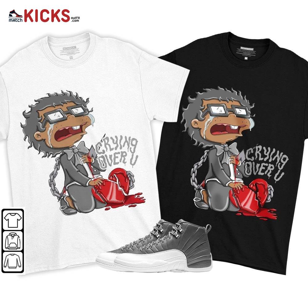 Crying Chuckie Sneaker Shirt Match Retro Stealth 12s, Jordan 12 Retro Stealth MKO T-Shirt Crying Chuckie Sneaker Shirt Match Retro Stealth 12s, Jordan 12 Retro Stealth MKO T-Shirt