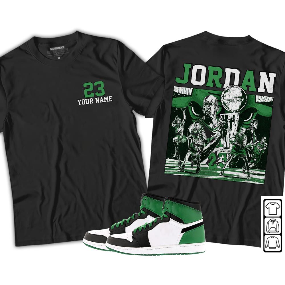 Cup 23 Custom Sneaker Shirt Match Lucky Green 1s, Jordan 1 Lucky Green MKO T-Shirt Cup 23 Custom Sneaker Shirt Match Lucky Green 1s, Jordan 1 Lucky Green MKO T-Shirt