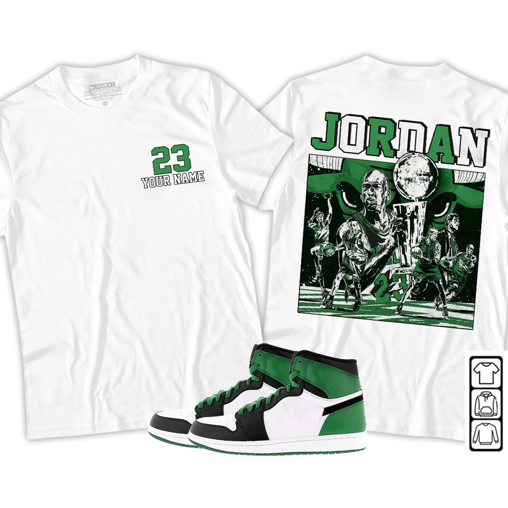 Cup 23 Custom Sneaker Shirt Match Lucky Green 1s, Jordan 1 Lucky Green MKO T-Shirt Cup 23 Custom Sneaker Shirt Match Lucky Green 1s, Jordan 1 Lucky Green MKO T-Shirt