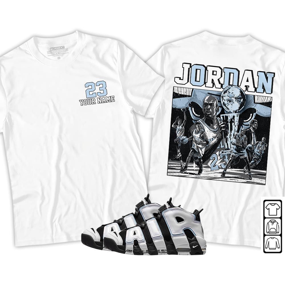Cup 23 Custom Sneaker Shirt Match Uptempo Cobalt Bliss, Air More Uptempo Cobalt Bliss MKO T-Shirt Cup 23 Custom Sneaker Shirt Match Uptempo Cobalt Bliss, Air More Uptempo Cobalt Bliss MKO T-Shirt