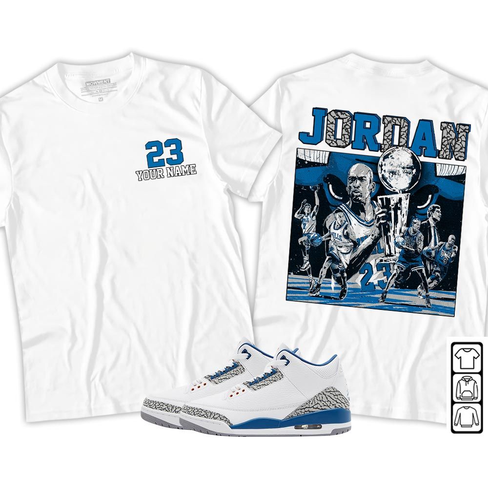 Cup 23 Custom Sneaker Shirt Match Wizards 3s, Jordan Retro 3 Wizards MKO T-Shirt Cup 23 Custom Sneaker Shirt Match Wizards 3s, Jordan Retro 3 Wizards MKO T-Shirt