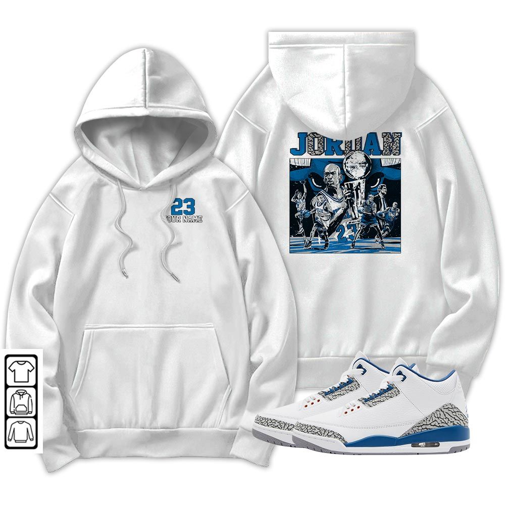 Cup 23 Custom Sneaker Shirt Match Wizards 3s, Jordan Retro 3 Wizards MKO T-Shirt