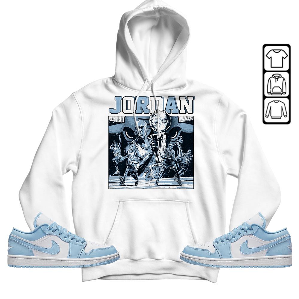Cup 23 Sneaker Shirt Match 1 Low Gets Icy, Jordan 1 Low Ice Blue MKO T-Shirt Cup 23 Sneaker Shirt Match 1 Low Gets Icy, Jordan 1 Low Ice Blue MKO T-Shirt
