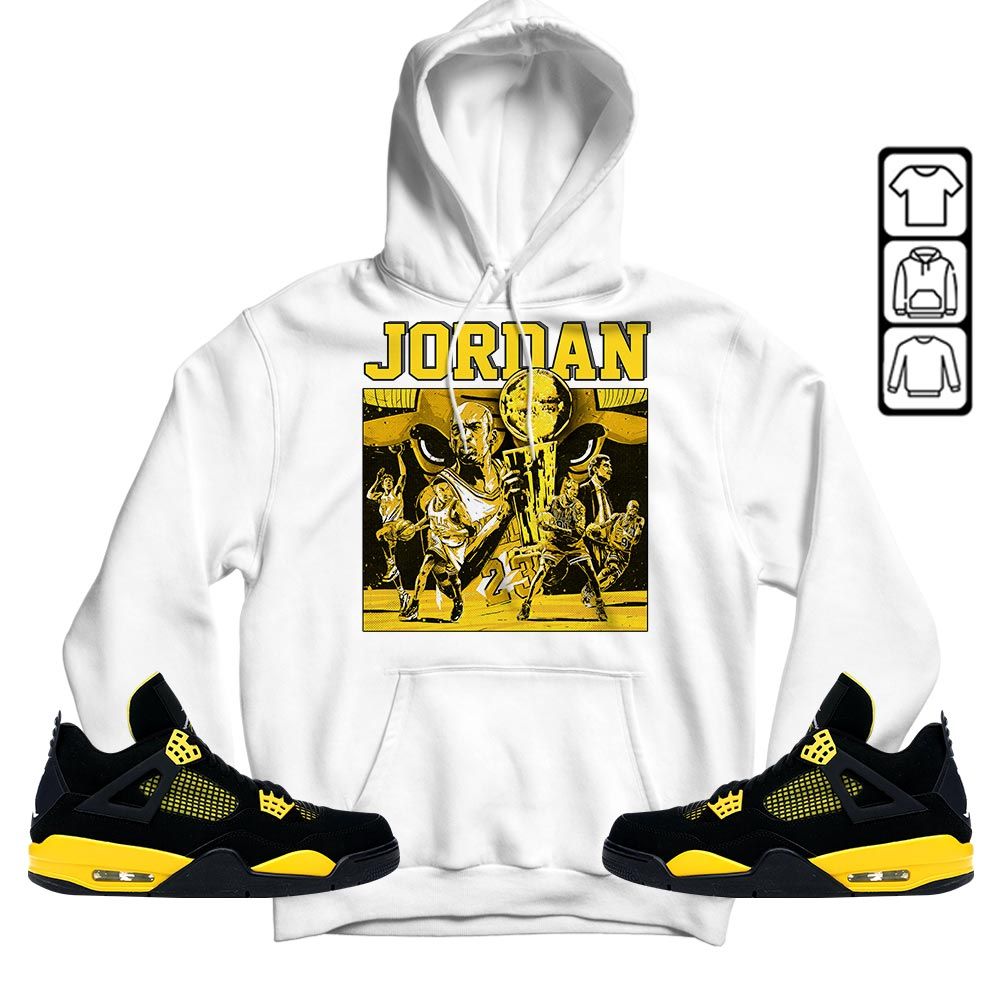 Cup 23 Sneaker Shirt Match 2023 Thunder 4s, Jordan Retro 4 Thunder MKO Hoodie Cup 23 Sneaker Shirt Match 2023 Thunder 4s, Jordan Retro 4 Thunder MKO Hoodie