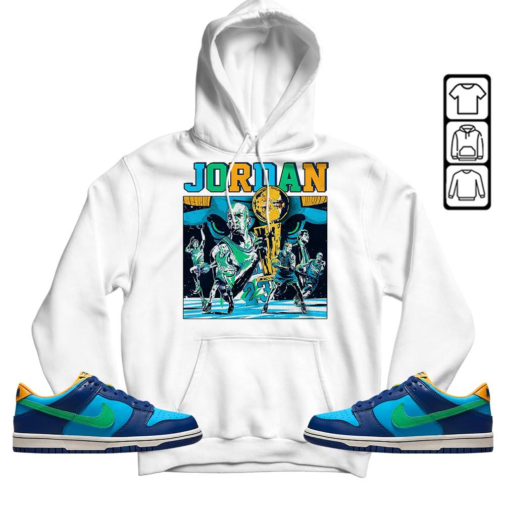 Cup 23 Sneaker Shirt Match Dunk Low GS Kyrie, Dunk Low GS Electric Algae MKO Hoodie