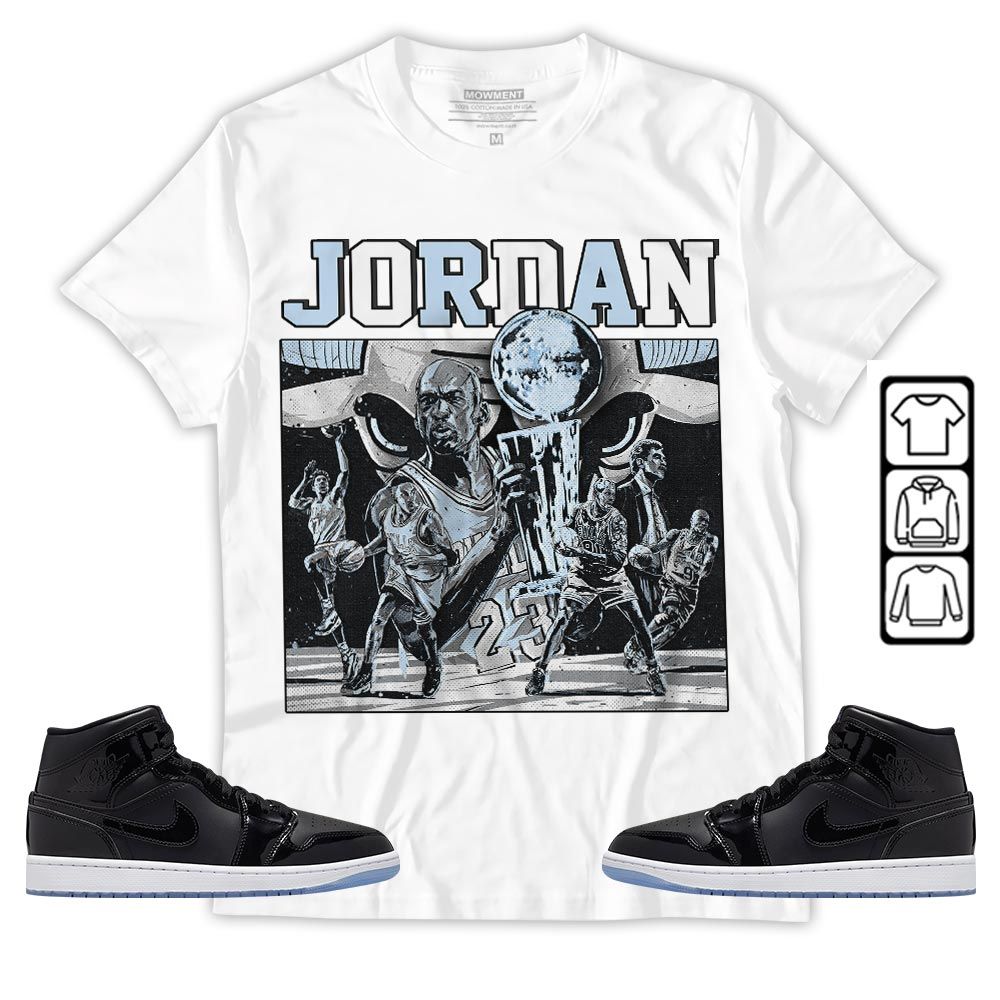 Cup 23 Sneaker Shirt Match Space Jam 1s, Jordan 1 Mid Space Jam MKO Sweatshirt