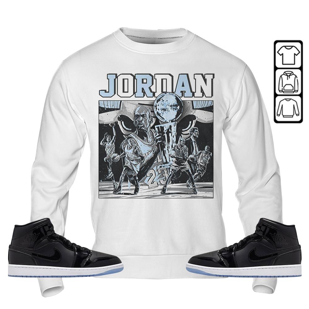 Cup 23 Sneaker Shirt Match Space Jam 1s, Jordan 1 Mid Space Jam MKO Sweatshirt