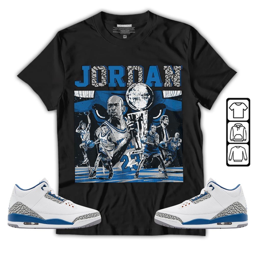 Cup 23 Sneaker Shirt Match Wizards 3s, Jordan Retro 3 Wizards MKO T-Shirt
