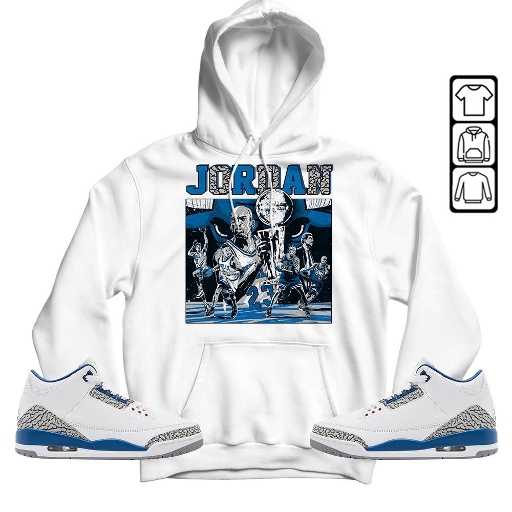 Cup 23 Sneaker Shirt Match Wizards 3s, Jordan Retro 3 Wizards MKO T-Shirt