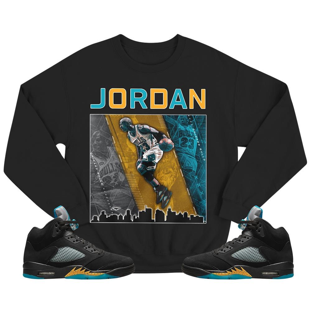 Custom 23 City Sneaker Shirt Match 2023 Retro Aqua 5s, Jordan 5 Aqua MKO T-Shirt Custom 23 City Sneaker Shirt Match 2023 Retro Aqua 5s, Jordan 5 Aqua MKO T-Shirt