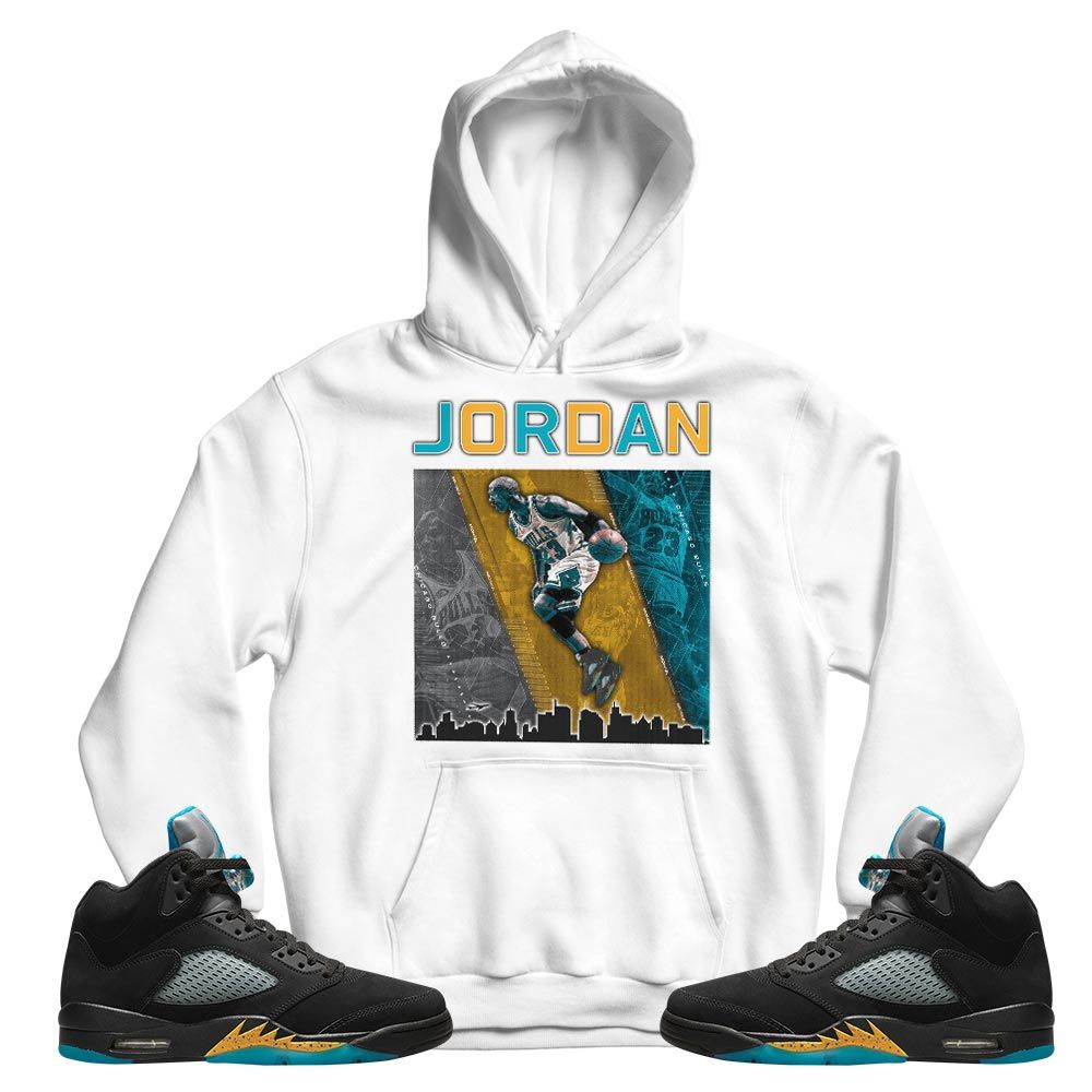 Custom 23 City Sneaker Shirt Match 2023 Retro Aqua 5s, Jordan 5 Aqua MKO T-Shirt Custom 23 City Sneaker Shirt Match 2023 Retro Aqua 5s, Jordan 5 Aqua MKO T-Shirt