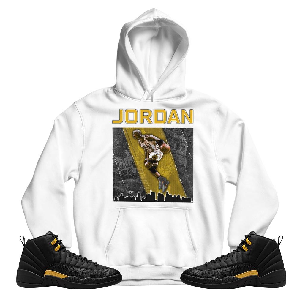 Custom 23 City Sneaker Shirt Match Black Taxi 12s, Jordan 12 Retro Black Taxi MKO T-Shirt Custom 23 City Sneaker Shirt Match Black Taxi 12s, Jordan 12 Retro Black Taxi MKO T-Shirt