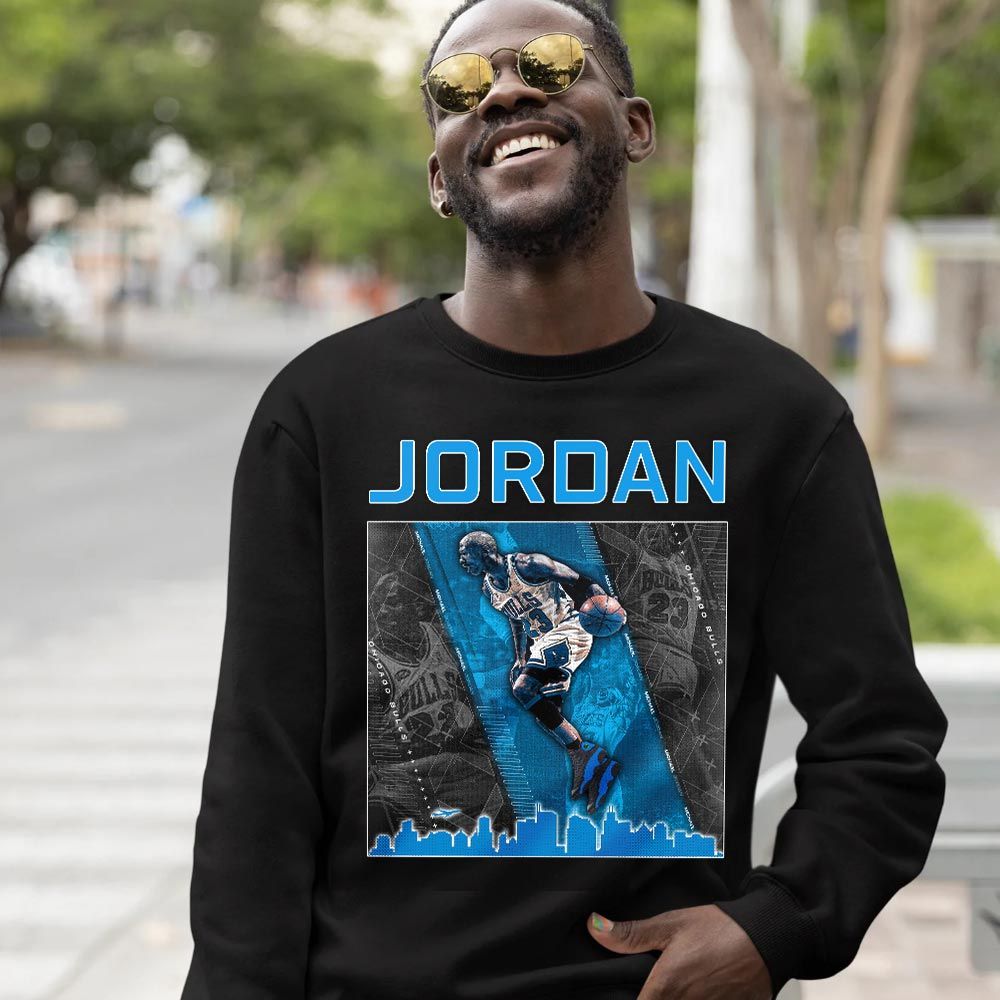 Custom 23 City Sneaker Shirt Match Black University Blue 13s, Jordan 13 Black University Blue 2022 MKO T-Shirt Custom 23 City Sneaker Shirt Match Black University Blue 13s, Jordan 13 Black University Blue 2022 MKO T-Shirt