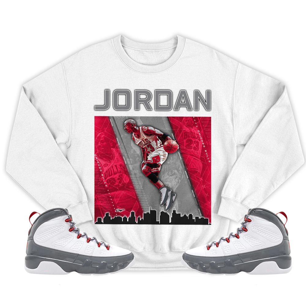 Custom 23 City Sneaker Shirt Match Fire Red 9s, Jordan 9 Retro Fire Red MKO T-Shirt Custom 23 City Sneaker Shirt Match Fire Red 9s, Jordan 9 Retro Fire Red MKO T-Shirt
