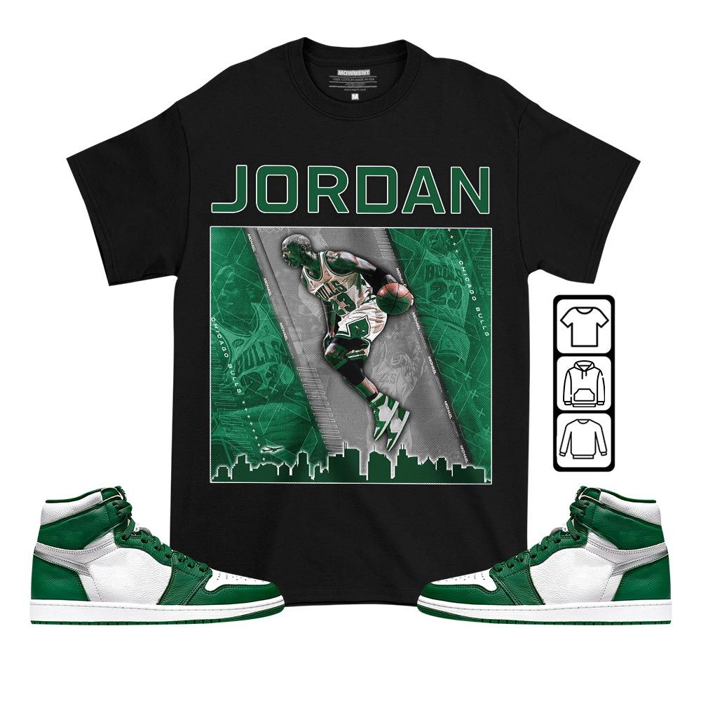 Custom 23 City Sneaker Shirt Match High Gorge Green 1s, Jordan 1 Retro High Gorge Green MKO T-Shirt Custom 23 City Sneaker Shirt Match High Gorge Green 1s, Jordan 1 Retro High Gorge Green MKO T-Shirt