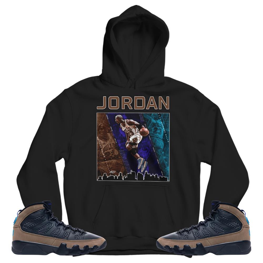 Custom 23 City Sneaker Shirt Match Olive Concord 9s, Jordan 9 Olive Concord MKO T-Shirt