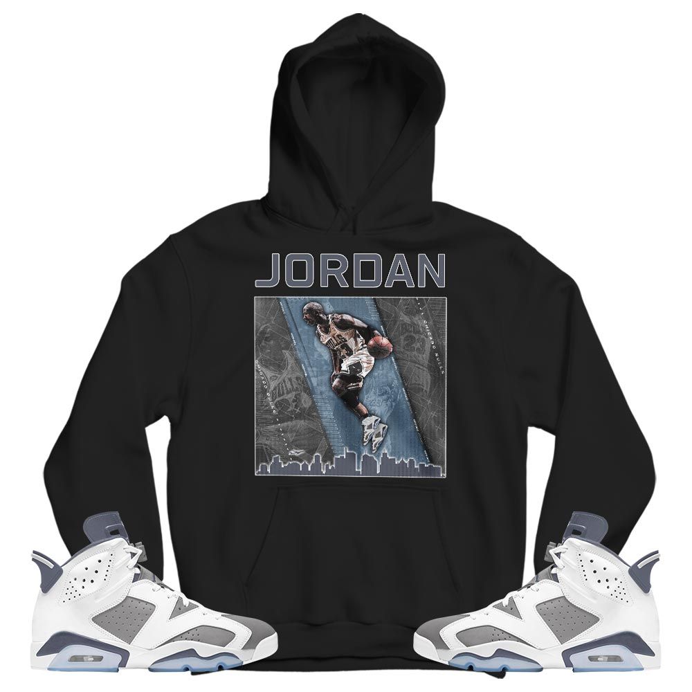Custom 23 City Sneaker Shirt Match Retro Cool Grey 6s, Jordan 6 Cool Grey MKO T-Shirt