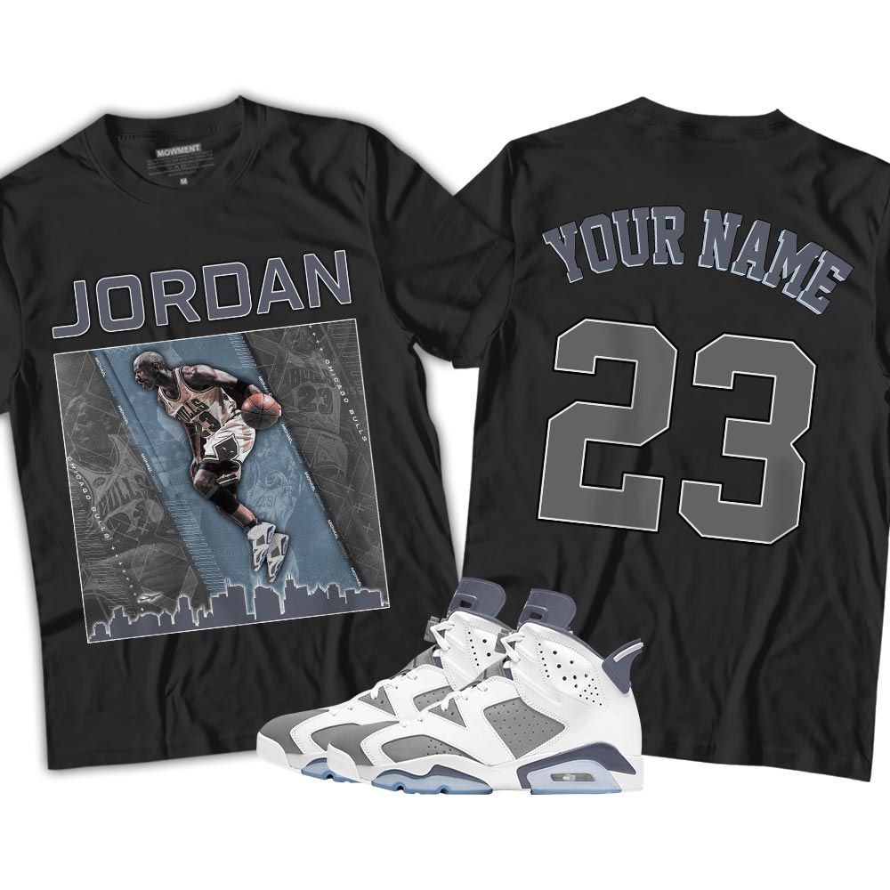 Custom 23 City Sneaker Shirt Match Retro Cool Grey 6s, Jordan 6 Cool Grey MKO T-Shirt Custom 23 City Sneaker Shirt Match Retro Cool Grey 6s, Jordan 6 Cool Grey MKO T-Shirt