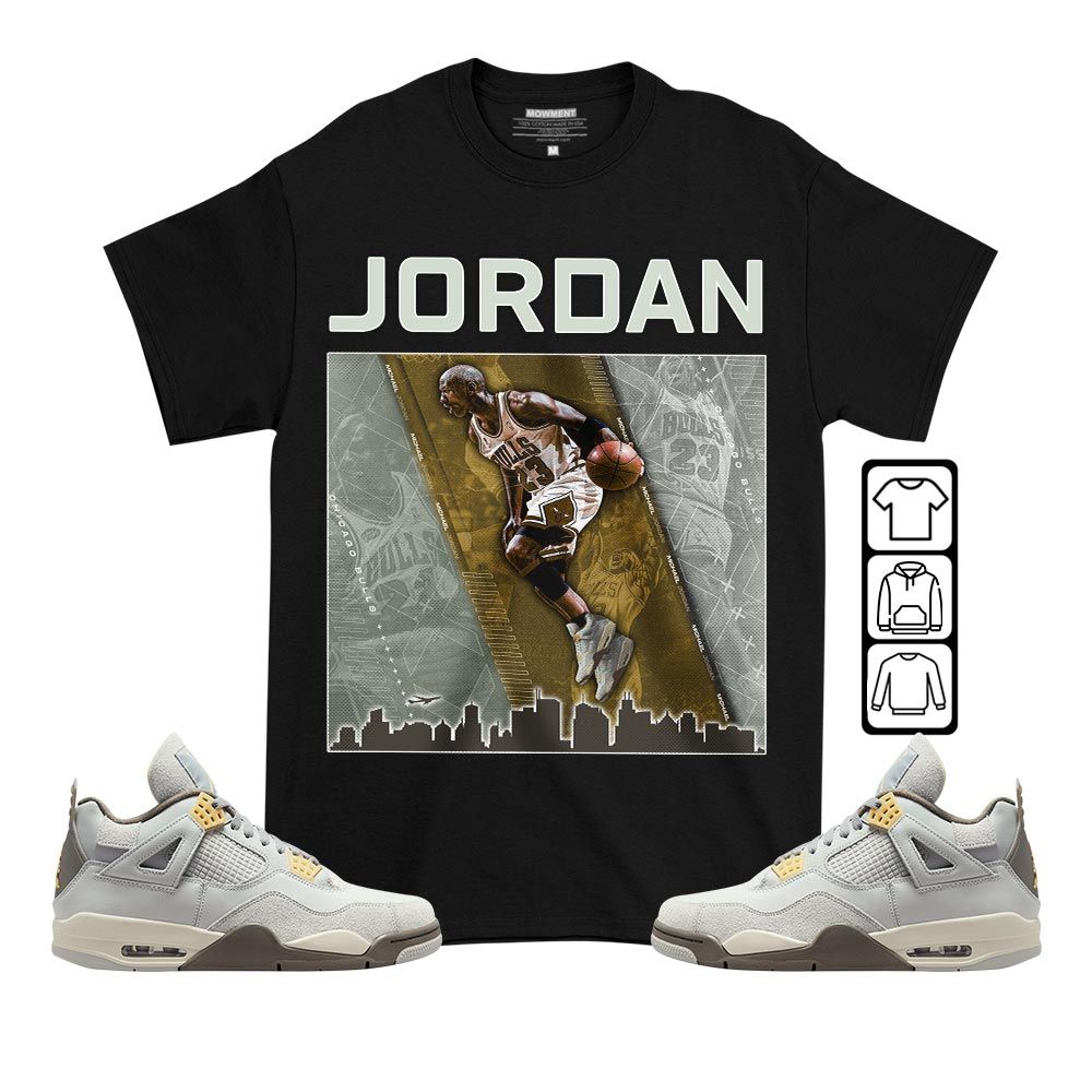 Custom 23 City Sneaker Shirt Match Retro Craft 4s, Jordan 4 Craft Photon Dust MKO T-Shirt Custom 23 City Sneaker Shirt Match Retro Craft 4s, Jordan 4 Craft Photon Dust MKO T-Shirt