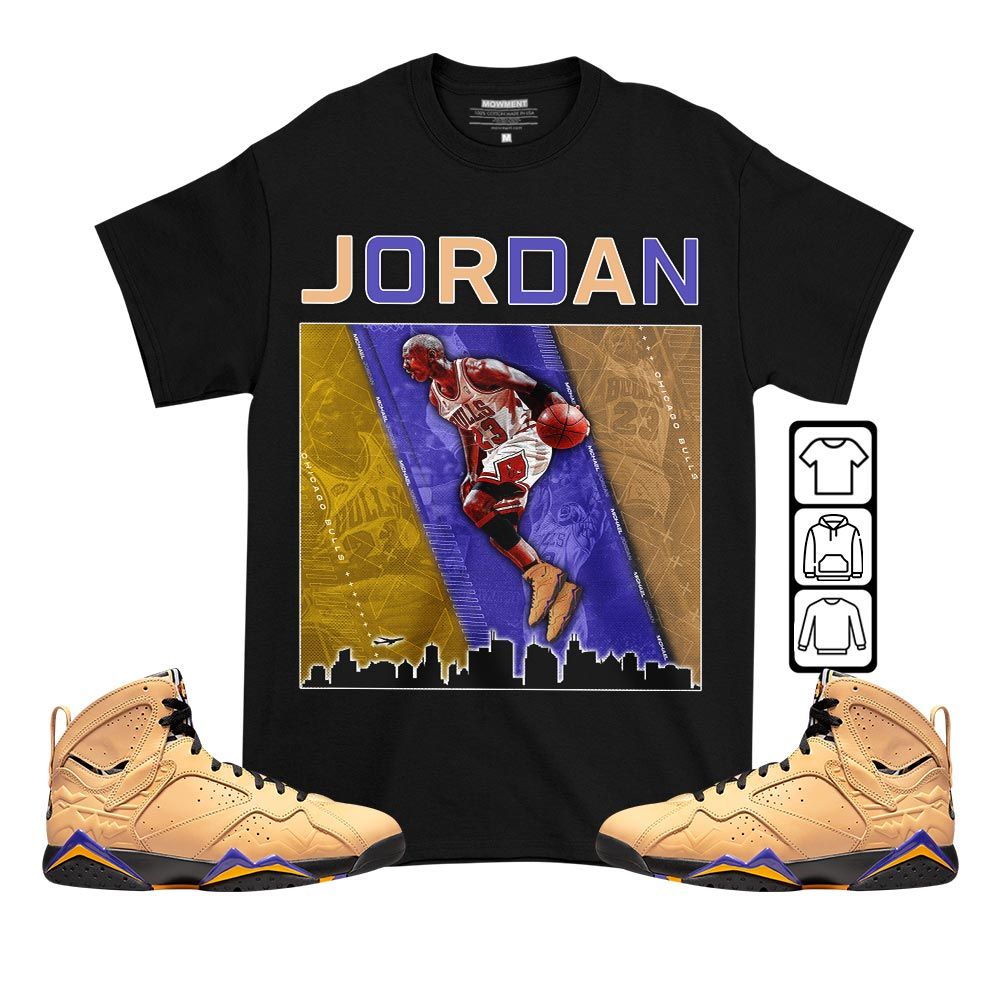Custom 23 City Sneaker Shirt Match Vachetta Tan 7s, Jordan 7 SE Afrobeats MKO T-Shirt Custom 23 City Sneaker Shirt Match Vachetta Tan 7s, Jordan 7 SE Afrobeats MKO T-Shirt