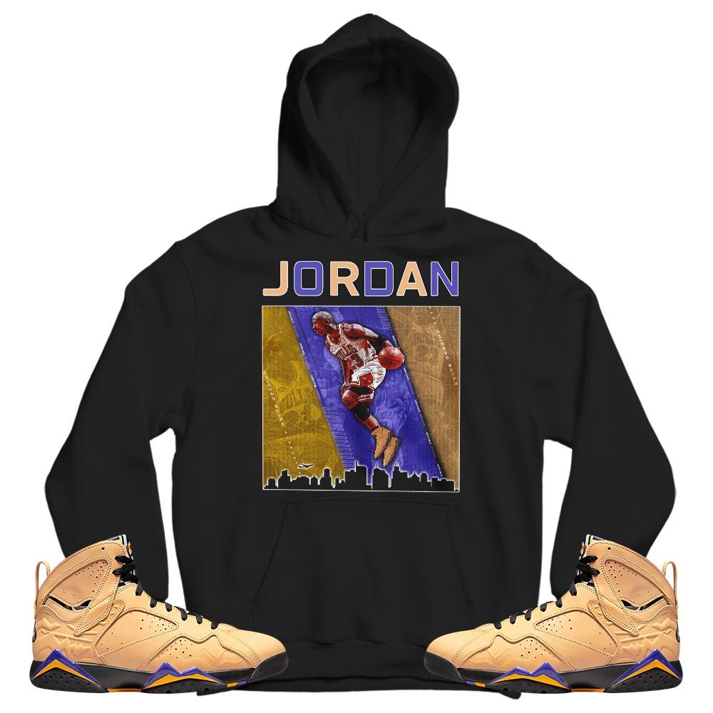 Custom 23 City Sneaker Shirt Match Vachetta Tan 7s, Jordan 7 SE Afrobeats MKO T-Shirt