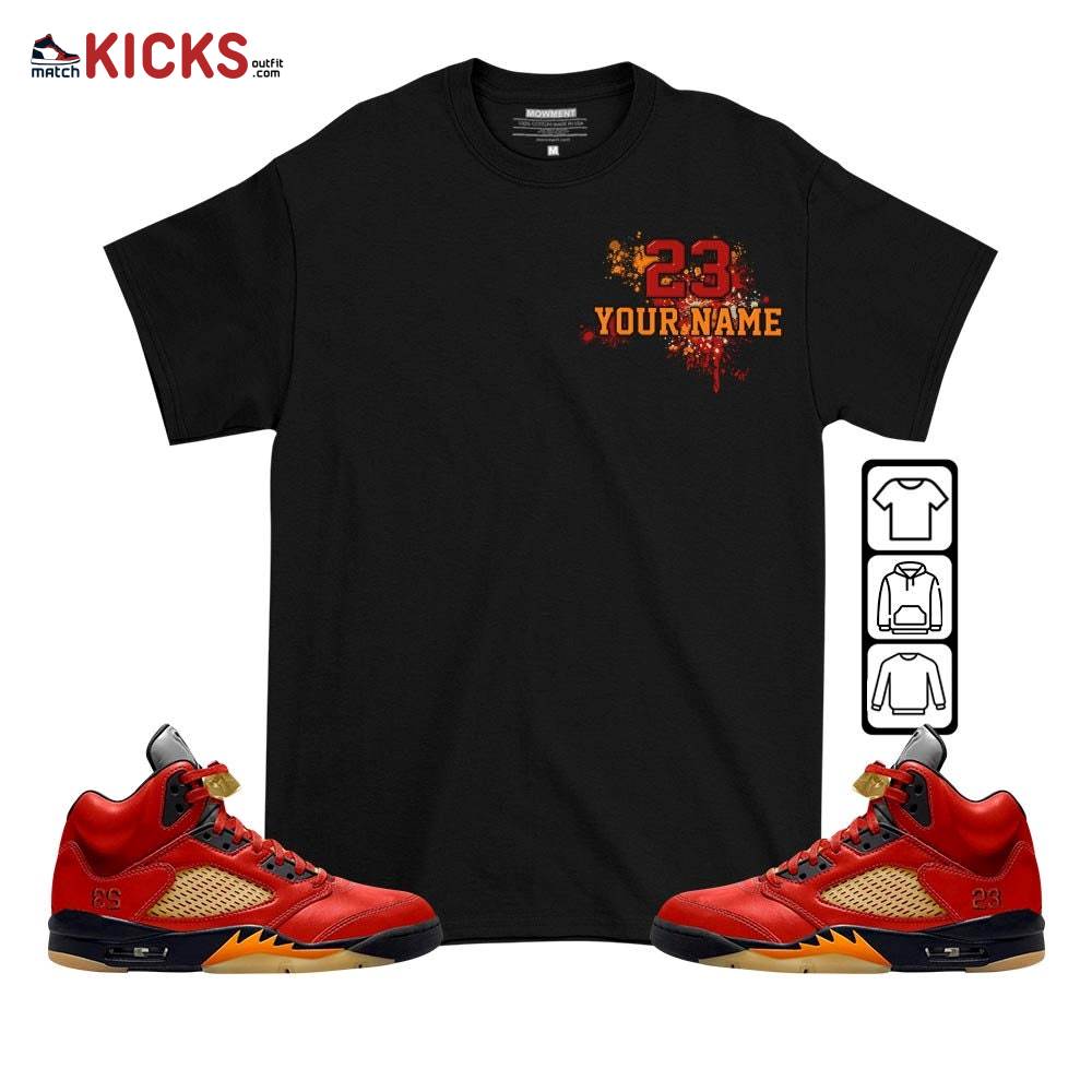 Custom 23 Jordan Sneaker Shirt Match 5 Dunk On Mars, Jordan 5 Mars For Her MKO T-Shirt