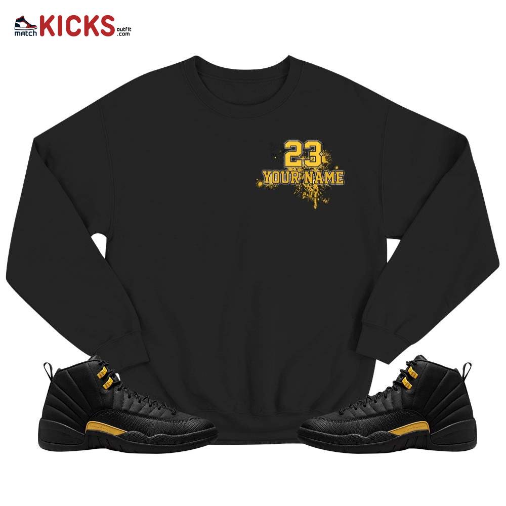 Custom 23 Jordan Sneaker Shirt Match Black Taxi 12s, Jordan 12 Retro Black Taxi MKO T-Shirt Custom 23 Jordan Sneaker Shirt Match Black Taxi 12s, Jordan 12 Retro Black Taxi MKO T-Shirt
