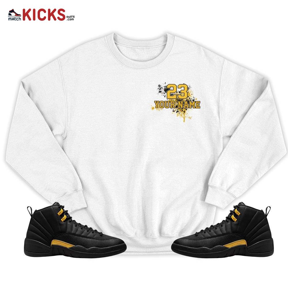 Custom 23 Jordan Sneaker Shirt Match Black Taxi 12s, Jordan 12 Retro Black Taxi MKO T-Shirt Custom 23 Jordan Sneaker Shirt Match Black Taxi 12s, Jordan 12 Retro Black Taxi MKO T-Shirt