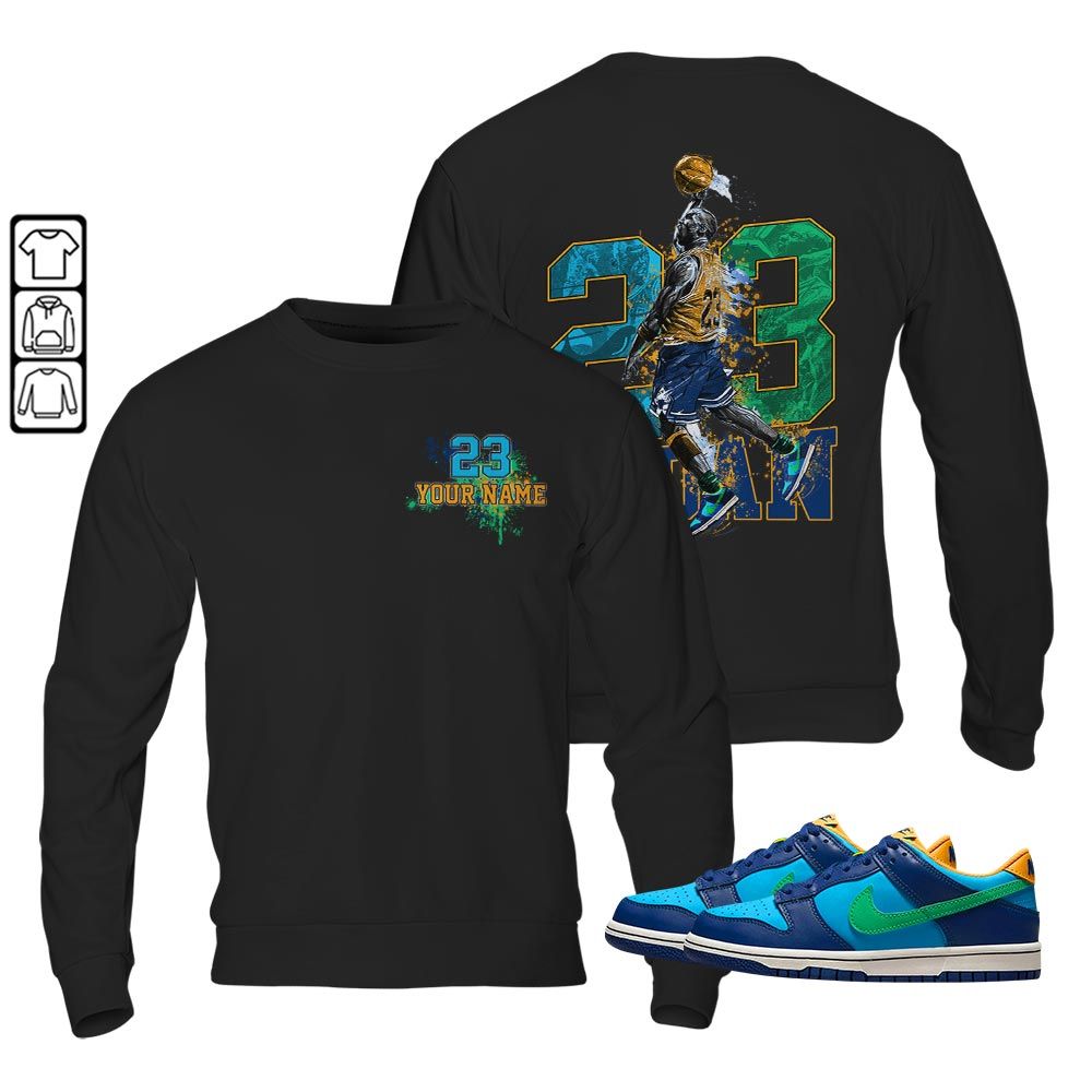 Custom 23 Jordan Sneaker Shirt Match Dunk Low GS Kyrie, Dunk Low GS Electric Algae MKO Hoodie Custom 23 Jordan Sneaker Shirt Match Dunk Low GS Kyrie, Dunk Low GS Electric Algae MKO Hoodie