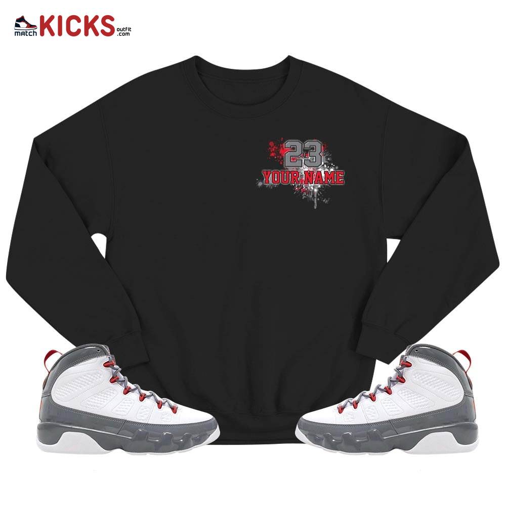 Custom 23 Jordan Sneaker Shirt Match Fire Red 9s, Jordan 9 Retro Fire Red MKO T-Shirt Custom 23 Jordan Sneaker Shirt Match Fire Red 9s, Jordan 9 Retro Fire Red MKO T-Shirt