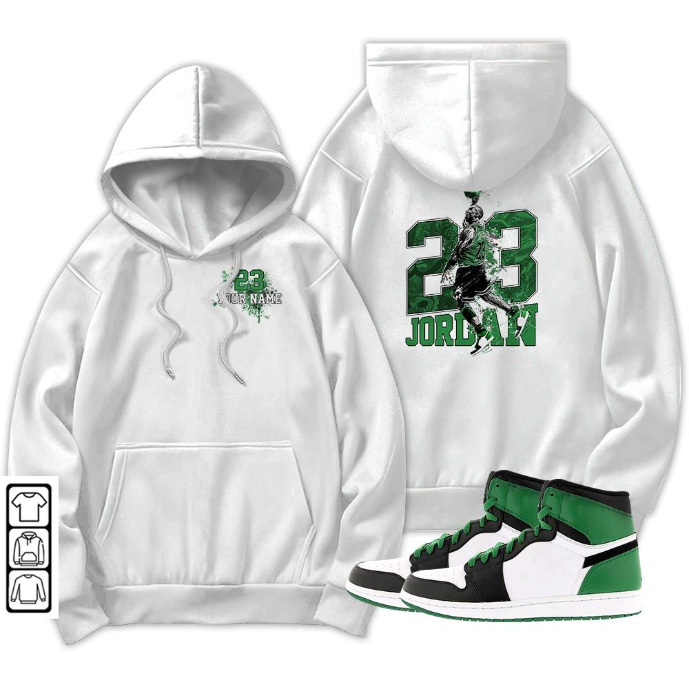 Custom 23 Jordan Sneaker Shirt Match Lucky Green 1s, Jordan 1 Lucky Green MKO T-Shirt Custom 23 Jordan Sneaker Shirt Match Lucky Green 1s, Jordan 1 Lucky Green MKO T-Shirt