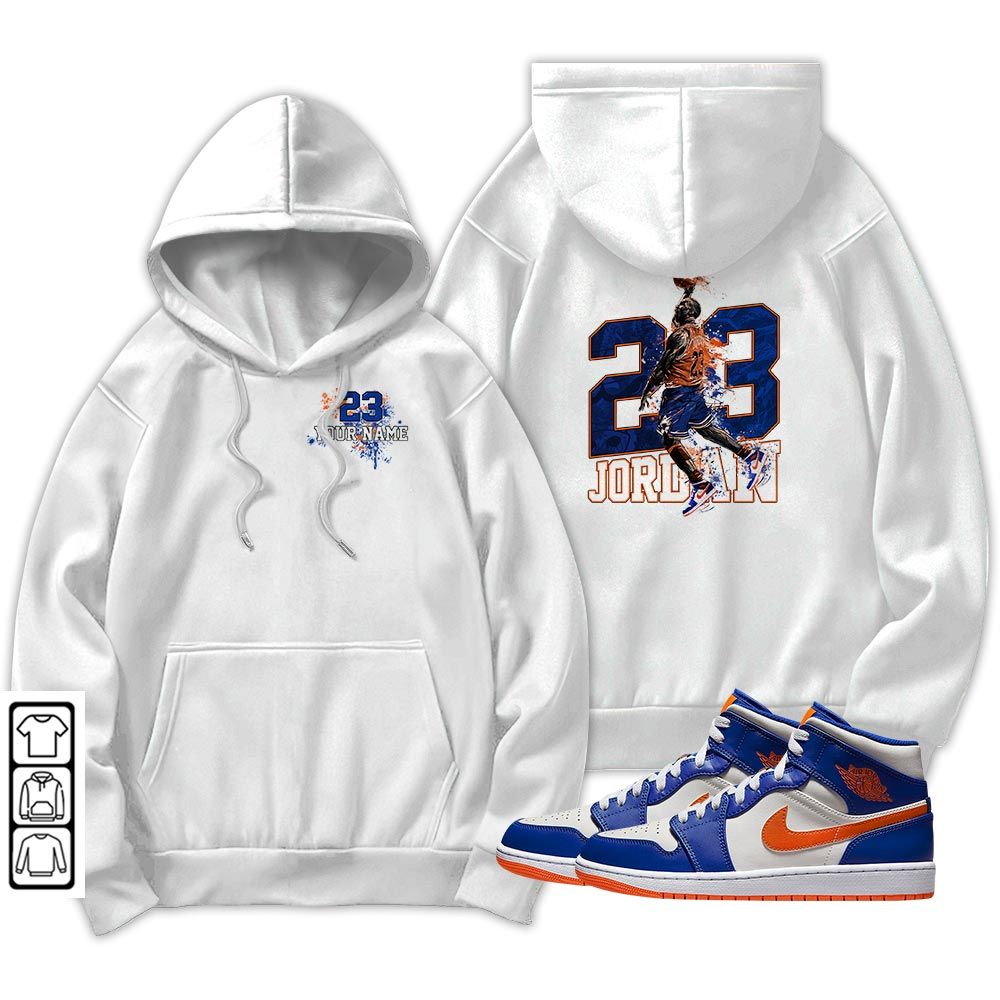 Custom 23 Jordan Sneaker Shirt Match Mid Knicks 1s, Jordan 1 Mid Knicks MKO Hoodie Custom 23 Jordan Sneaker Shirt Match Mid Knicks 1s, Jordan 1 Mid Knicks MKO Hoodie