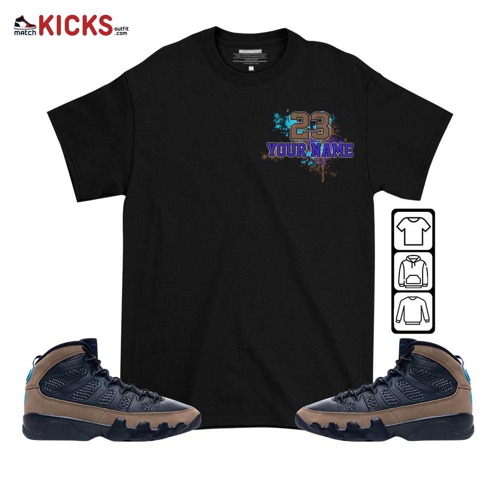 Custom 23 Jordan Sneaker Shirt Match Olive Concord 9s, Jordan 9 Olive Concord MKO T-Shirt