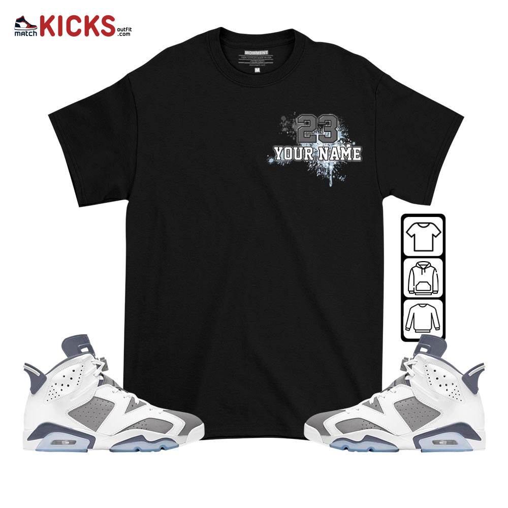 Custom 23 Jordan Sneaker Shirt Match Retro Cool Grey 6s, Jordan 6 Cool Grey MKO T-Shirt