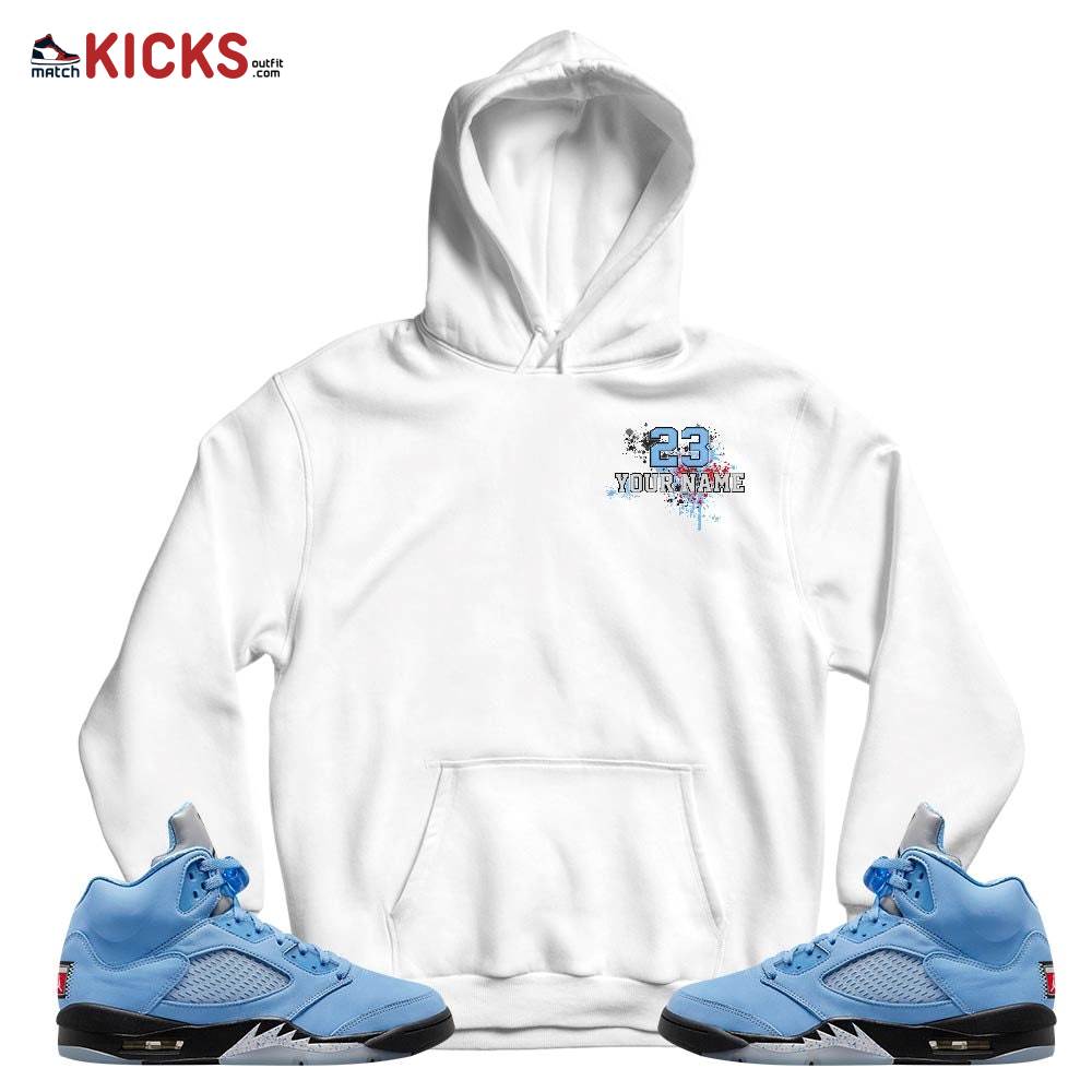 Custom 23 Jordan Sneaker Shirt Match Retro University Blue 5s, Jordan 5 University Blue MKO T-Shirt Custom 23 Jordan Sneaker Shirt Match Retro University Blue 5s, Jordan 5 University Blue MKO T-Shirt