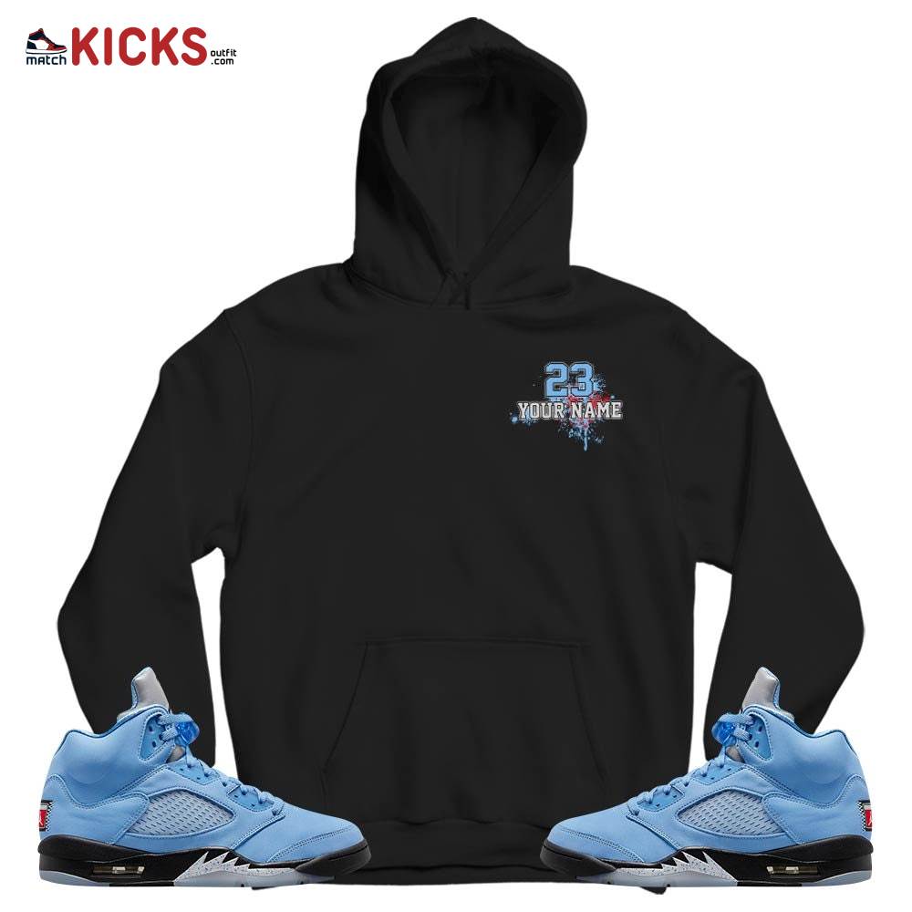 Custom 23 Jordan Sneaker Shirt Match Retro University Blue 5s, Jordan 5 University Blue MKO T-Shirt Custom 23 Jordan Sneaker Shirt Match Retro University Blue 5s, Jordan 5 University Blue MKO T-Shirt