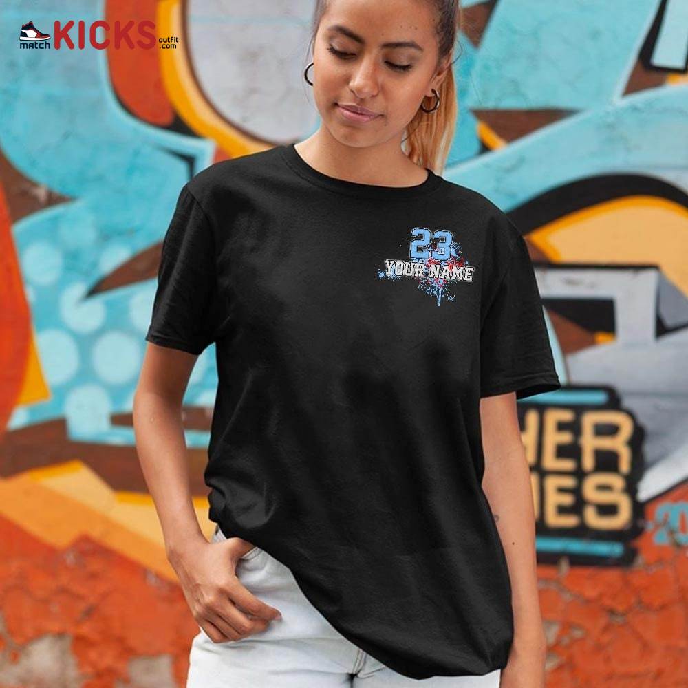 Custom 23 Jordan Sneaker Shirt Match Retro University Blue 5s, Jordan 5 University Blue MKO T-Shirt Custom 23 Jordan Sneaker Shirt Match Retro University Blue 5s, Jordan 5 University Blue MKO T-Shirt