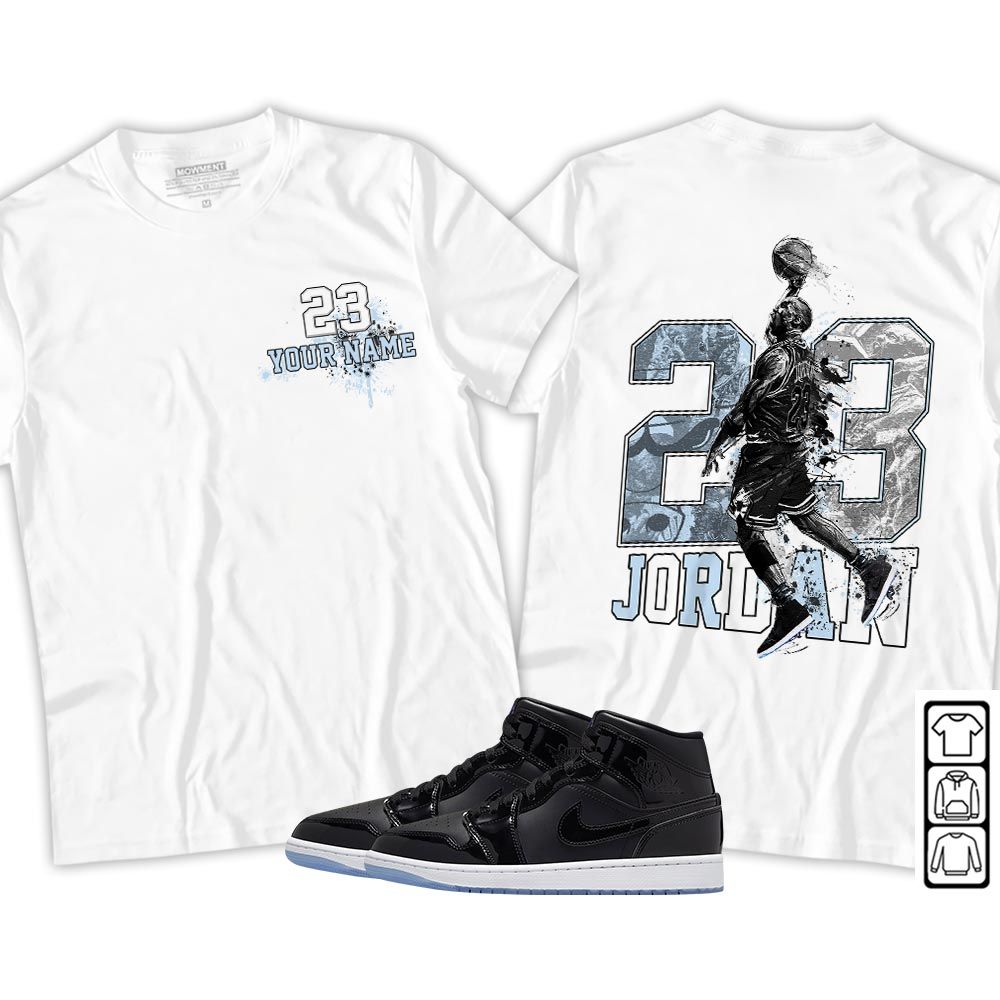 Custom 23 Jordan Sneaker Shirt Match Space Jam 1s, Jordan 1 Mid Space Jam MKO Sweatshirt
