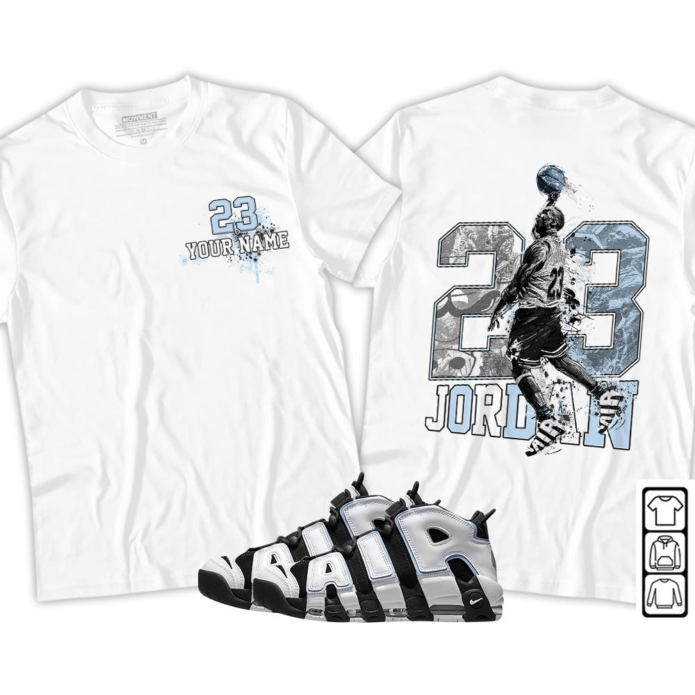 Custom 23 Jordan Sneaker Shirt Match Uptempo Cobalt Bliss, Air More Uptempo Cobalt Bliss MKO T-Shirt Custom 23 Jordan Sneaker Shirt Match Uptempo Cobalt Bliss, Air More Uptempo Cobalt Bliss MKO T-Shirt