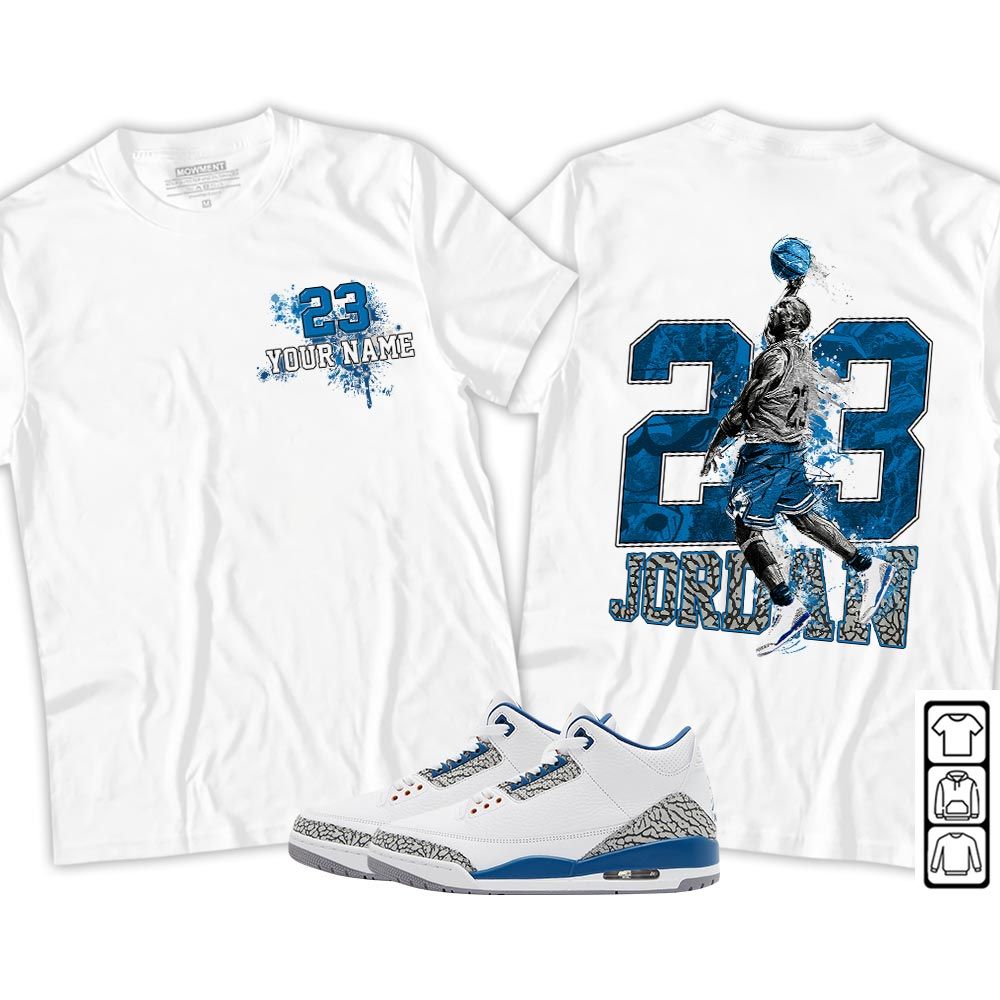 Custom 23 Jordan Sneaker Shirt Match Wizards 3s, Jordan Retro 3 Wizards MKO T-Shirt Custom 23 Jordan Sneaker Shirt Match Wizards 3s, Jordan Retro 3 Wizards MKO T-Shirt