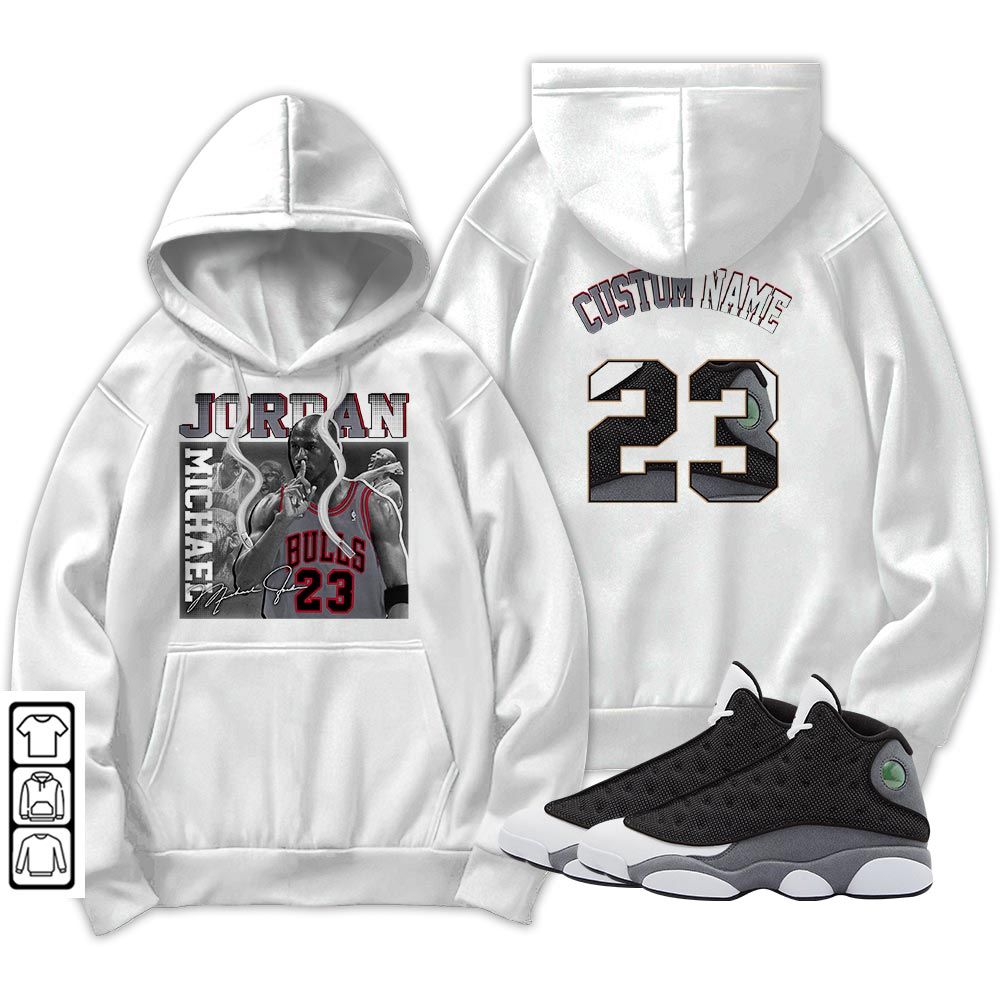 Custom 23JD Signature Sneaker Shirt Match Black Flint 13s, Jordan Retro 13 Black Flint MKO T-Shirt