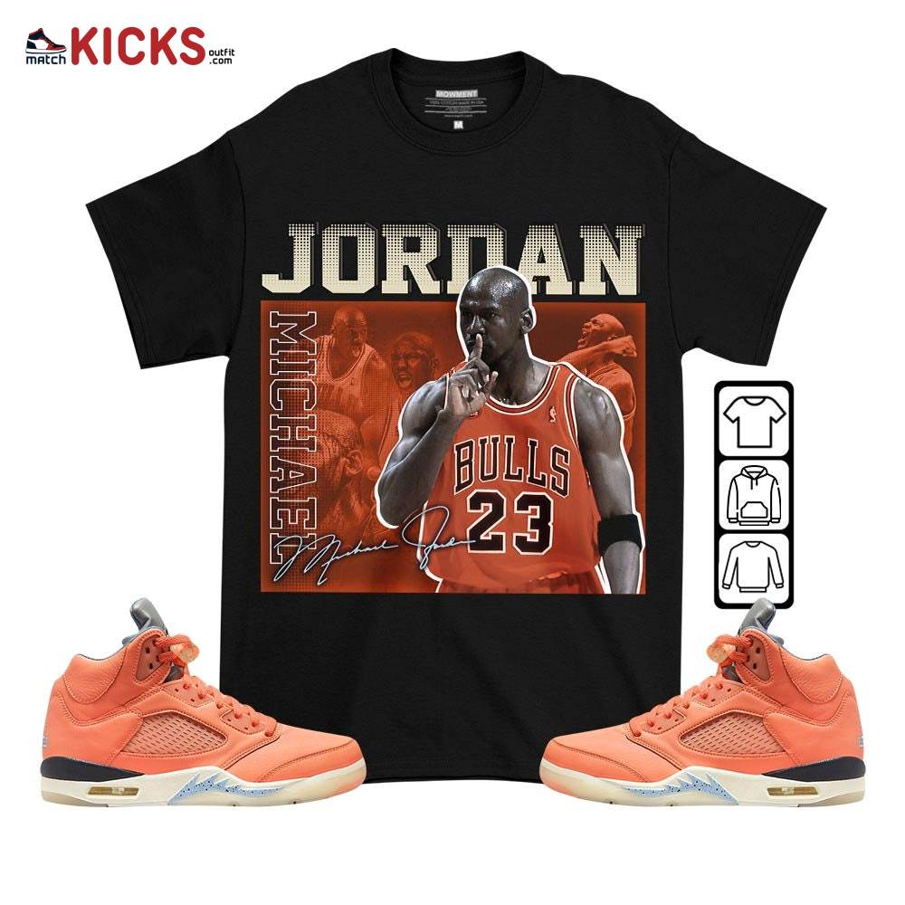 Custom 23JD Signature Sneaker Shirt Match Crimson Bliss 5s, Jordan 5 DJ Khaled Crimson Bliss MKO T-Shirt