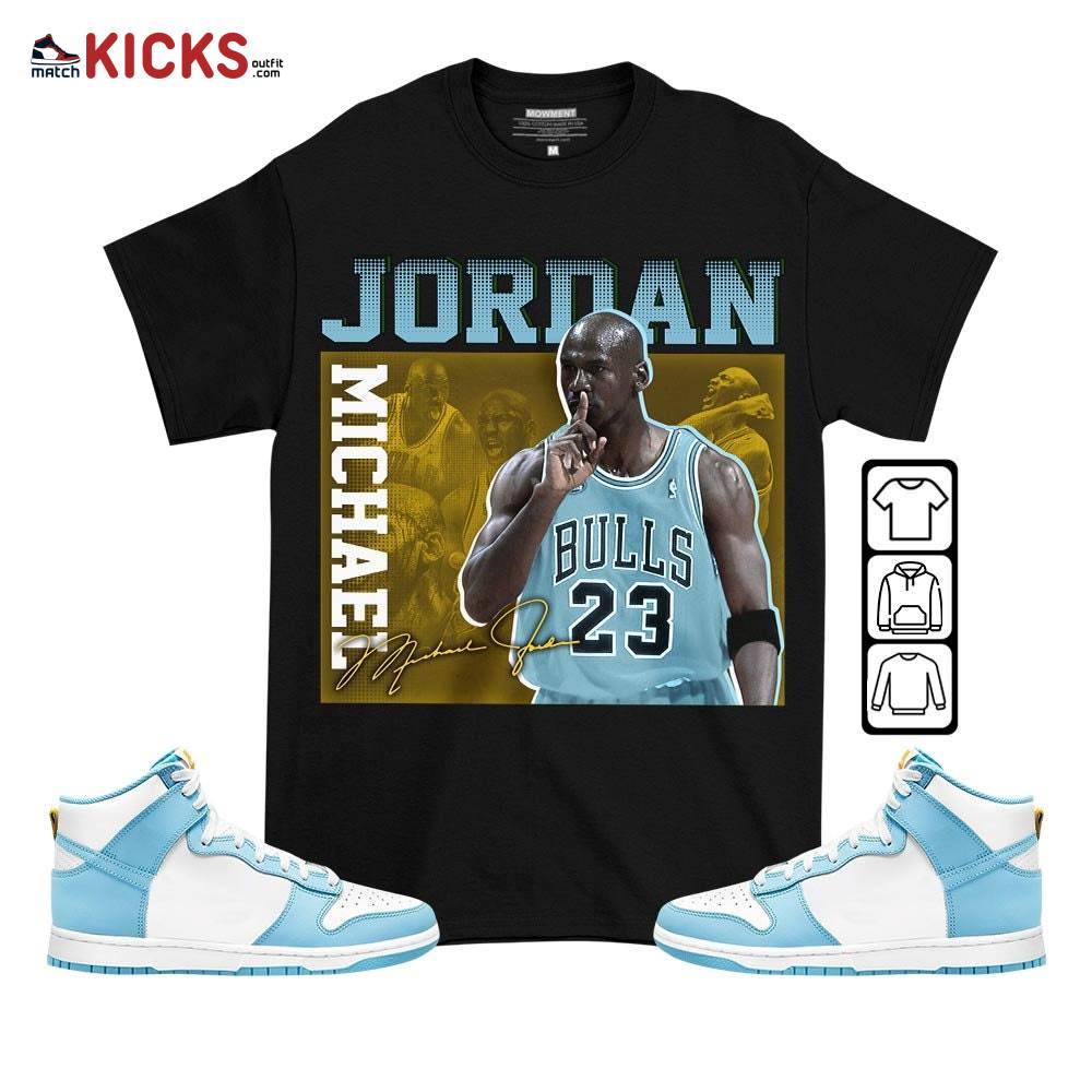 Custom 23JD Signature Sneaker Shirt Match Dunk High Blue Chill, Dunk High Homer Simpson MKO T-Shirt