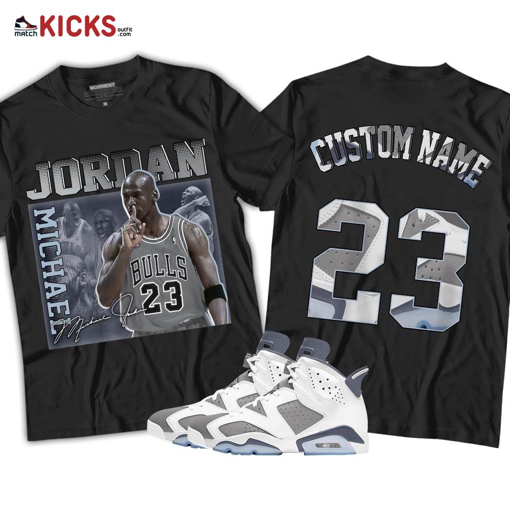 Custom 23JD Signature Sneaker Shirt Match Retro Cool Grey 6s, Jordan 6 Cool Grey MKO T-Shirt Custom 23JD Signature Sneaker Shirt Match Retro Cool Grey 6s, Jordan 6 Cool Grey MKO T-Shirt