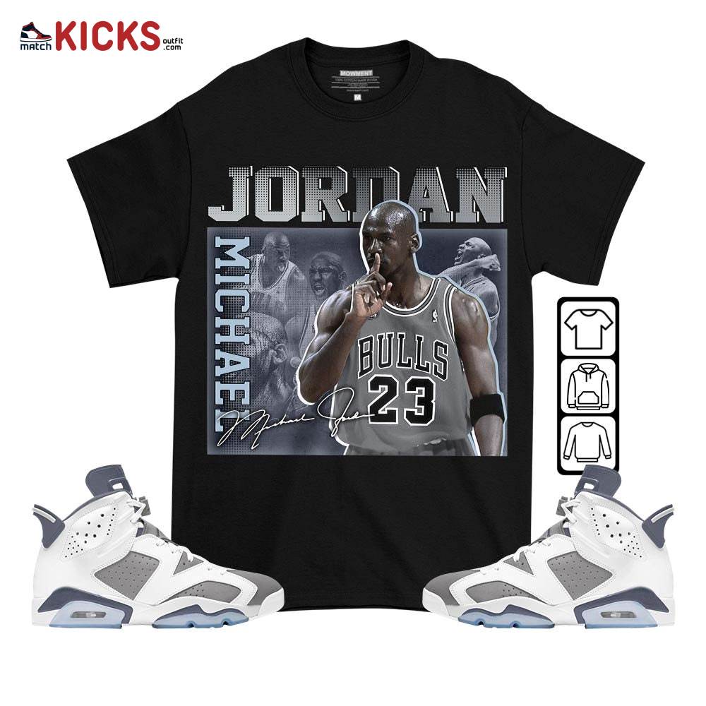 Custom 23JD Signature Sneaker Shirt Match Retro Cool Grey 6s, Jordan 6 Cool Grey MKO T-Shirt