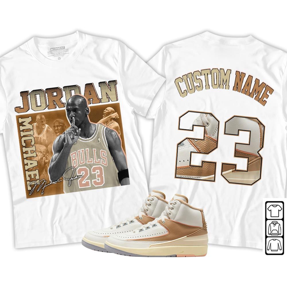 Custom 23JD Signature Sneaker Shirt Match Retro Craft 2s, Jordan 2 Craft MKO T-Shirt Custom 23JD Signature Sneaker Shirt Match Retro Craft 2s, Jordan 2 Craft MKO T-Shirt